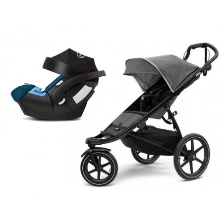 Coche Thule Urban Glide Grey + Silla Auto Cybex Nido Aton B2 I-Size