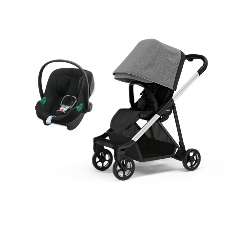 Coche Thule Shine Grey Melange + Silla Auto Cybex Nido Aton B2 I-Size