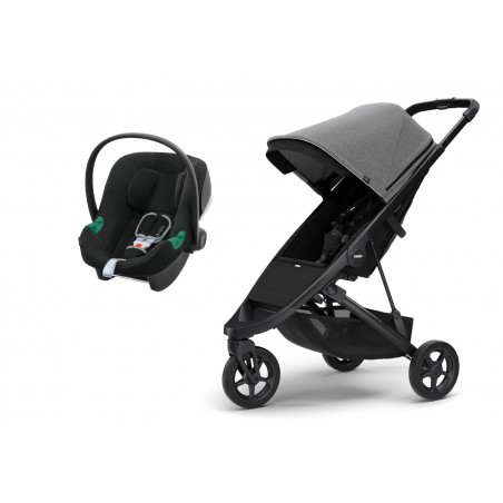 Coche Thule Spring Grey + Silla Auto Cybex Nido Aton B2 I-Size